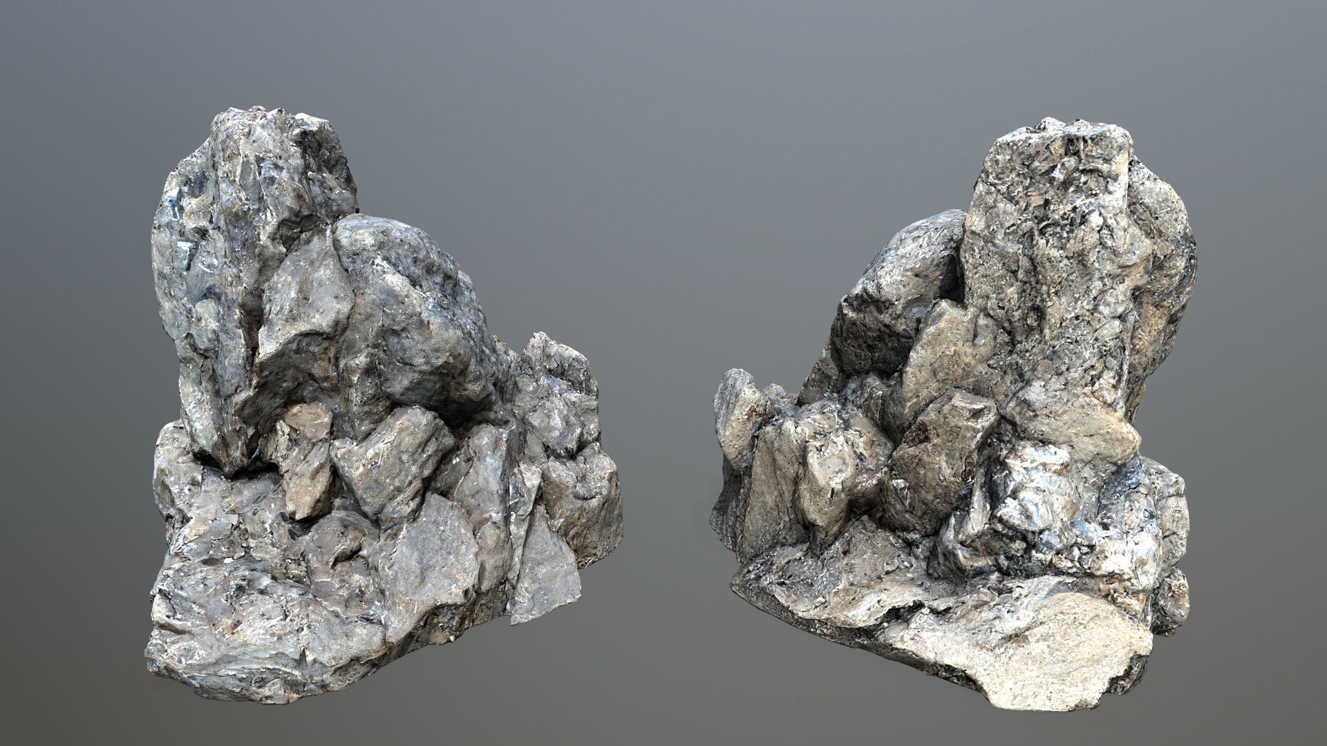 cliff rocks  1 Low-poly 3D model_9
