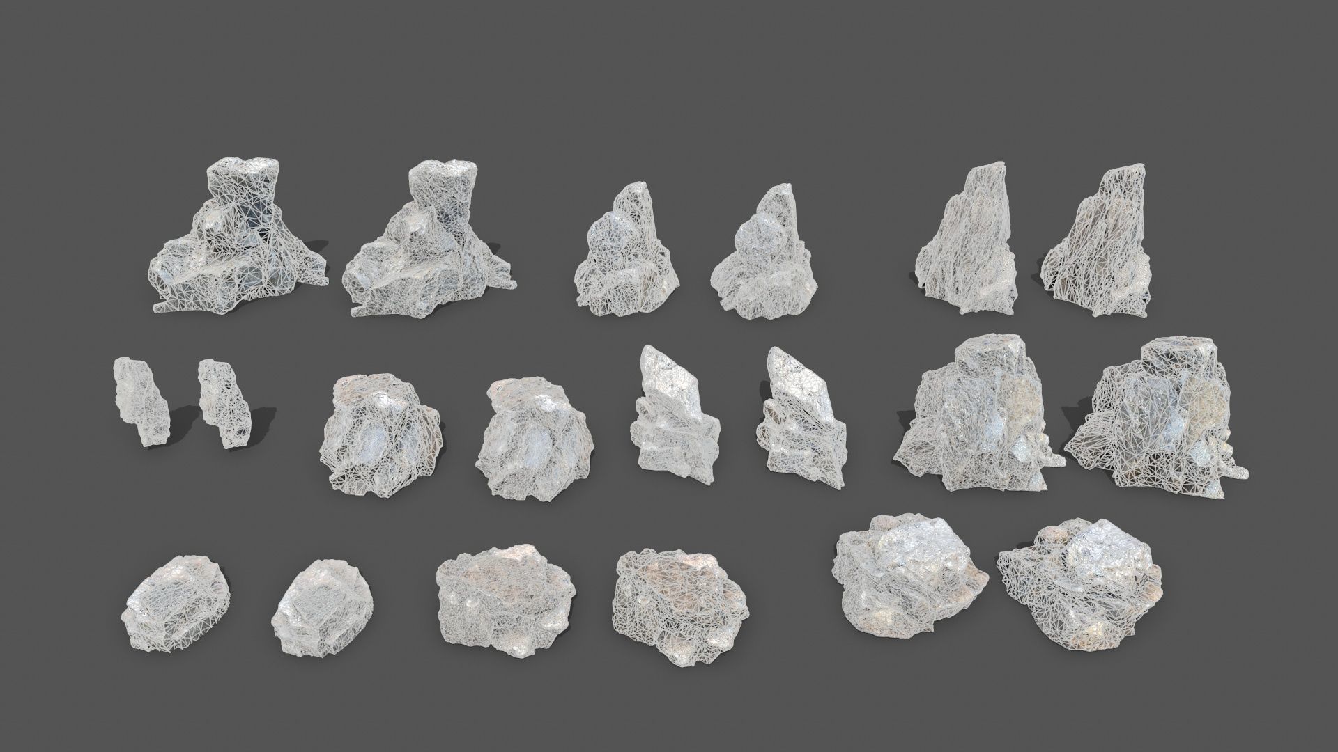 cliff rocks  1 Low-poly 3D model_24