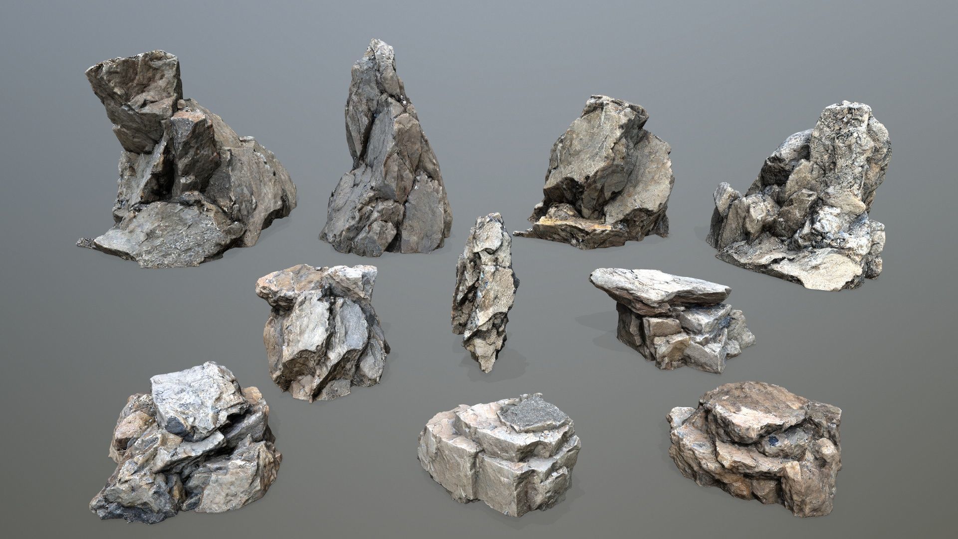 cliff rocks  1 Low-poly 3D model_2