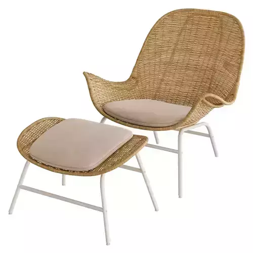 Armchair with footstool FRYKSAS by ikea