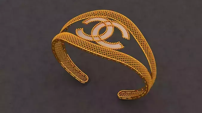 Bracelets with a 21k ring 3D print model