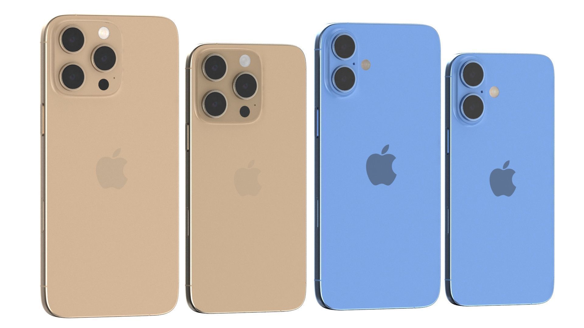 Apple iPhone 16 And Plus And Pro And Pro Max 3D model_1