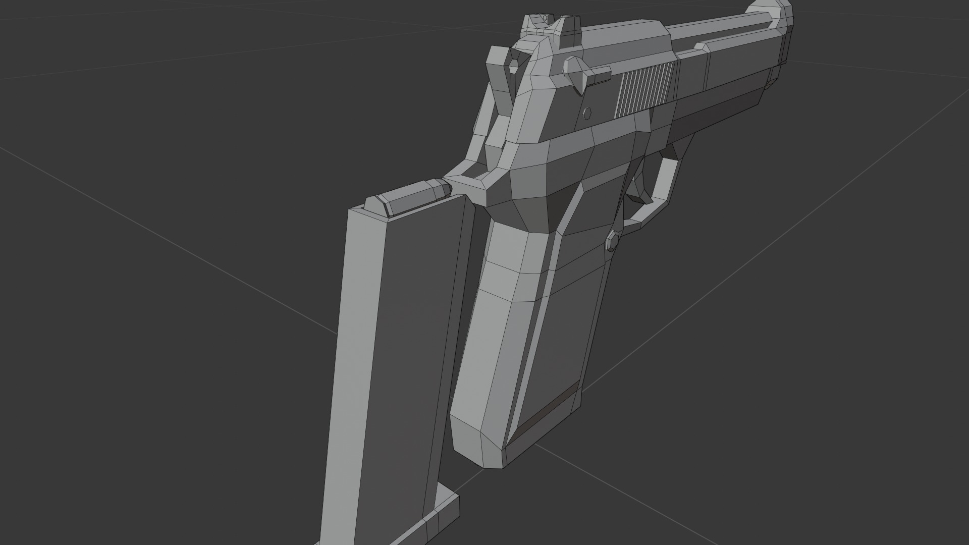 M9 beretta lowpoly Low-poly 3D model_8