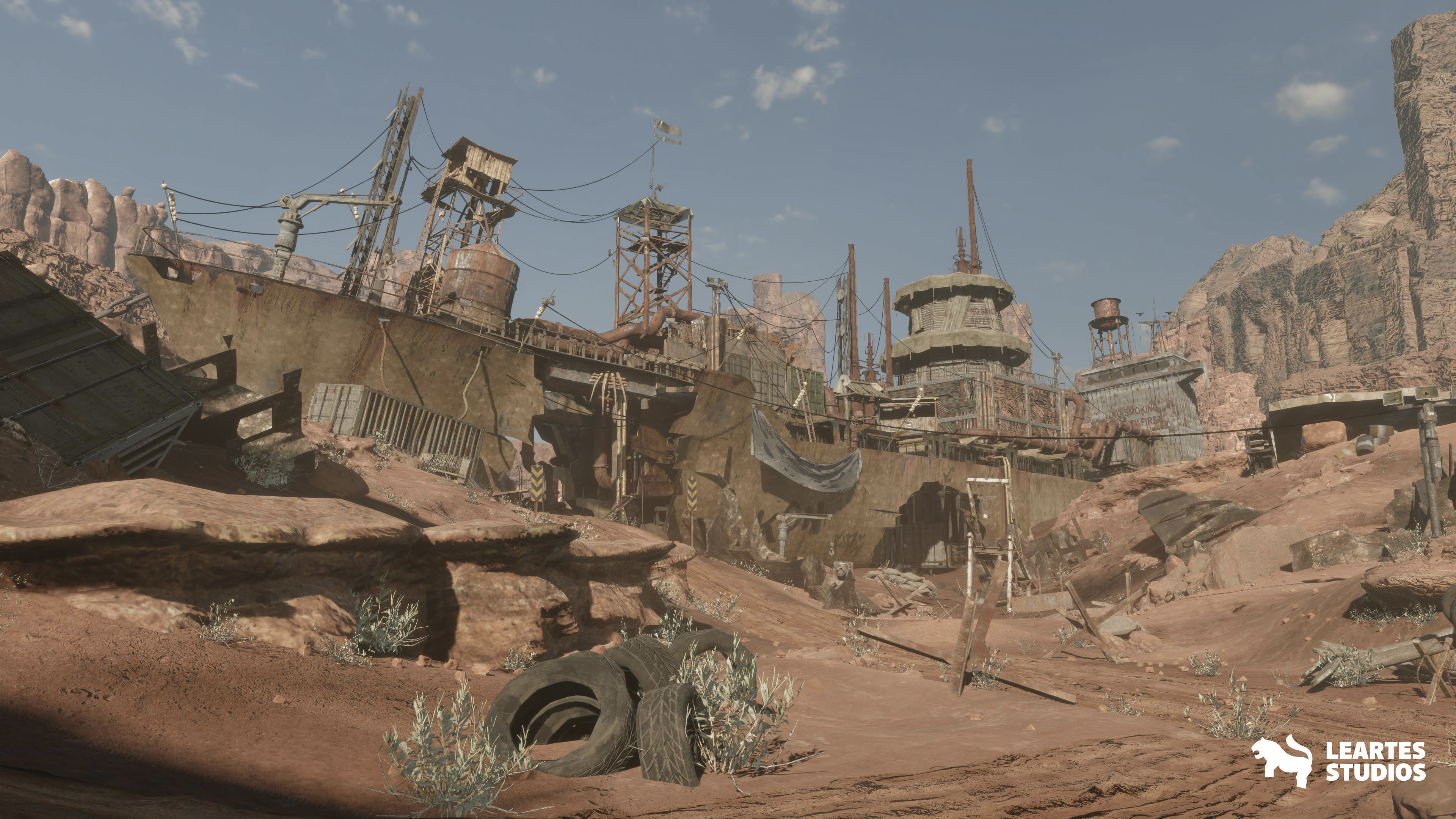 Post Apocalyptic Wasteland Environment Low-poly 3D model_17