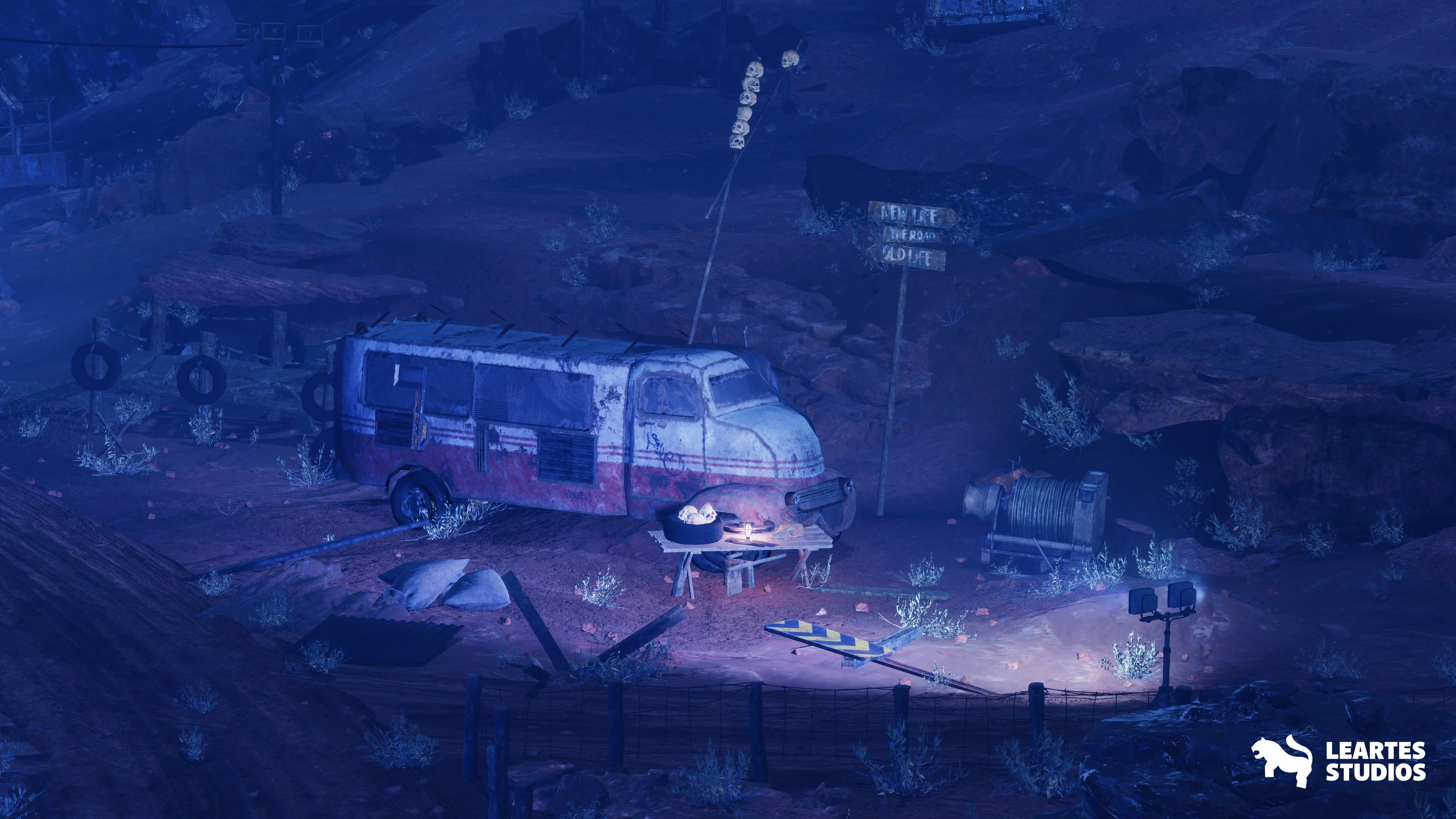 Post Apocalyptic Wasteland Environment Low-poly 3D model_12