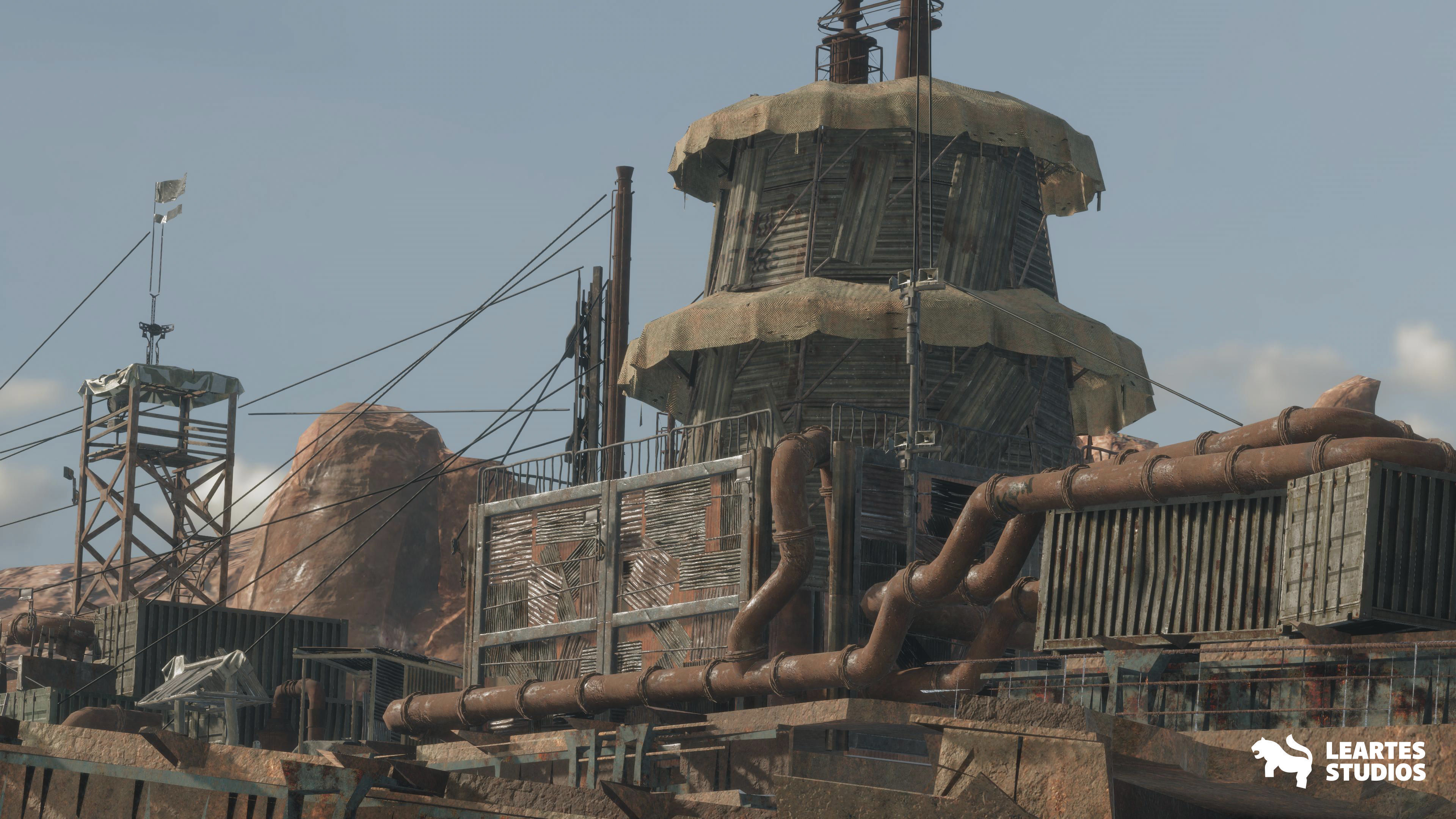 Post Apocalyptic Wasteland Environment Low-poly 3D model_20