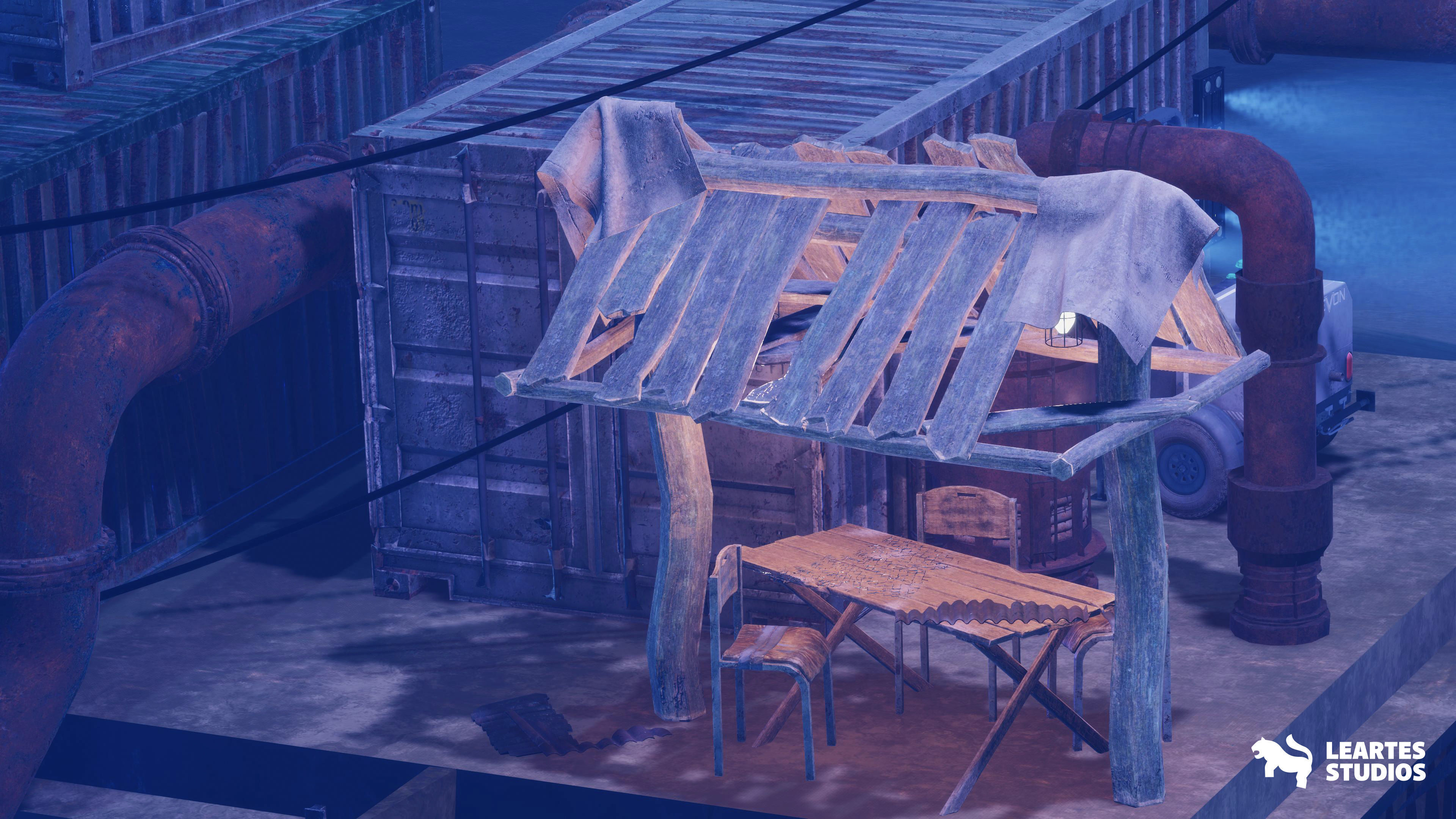 Post Apocalyptic Wasteland Environment Low-poly 3D model_9