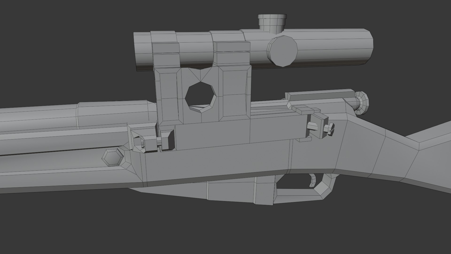 Mosin with scope Lowpoly Low-poly 3D model_15