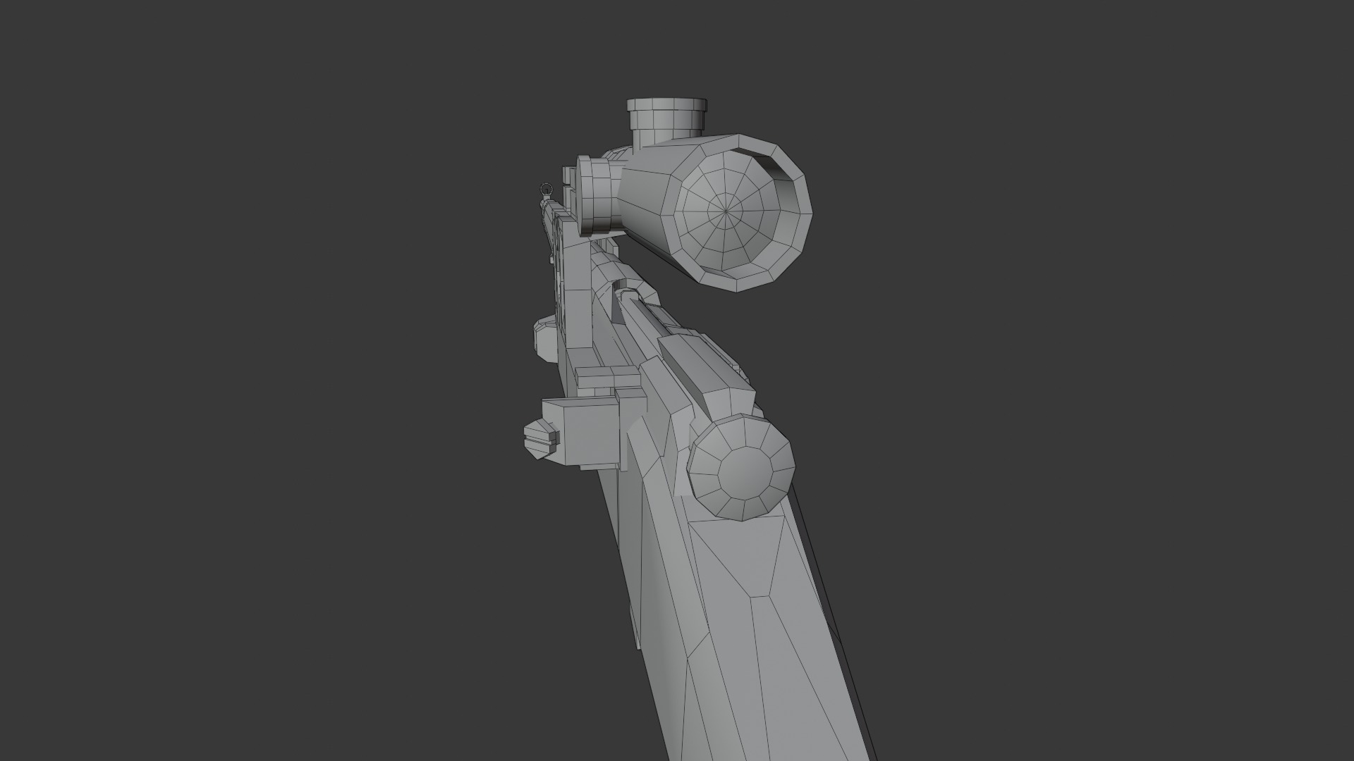 Mosin with scope Lowpoly Low-poly 3D model_16