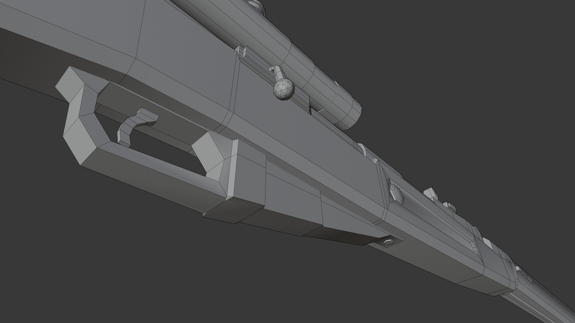 Mosin with scope Lowpoly Low-poly 3D model_10