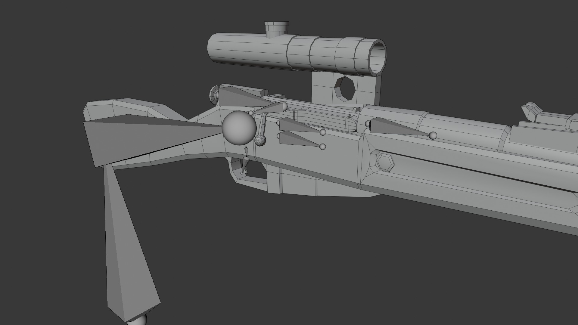 Mosin with scope Lowpoly Low-poly 3D model_13