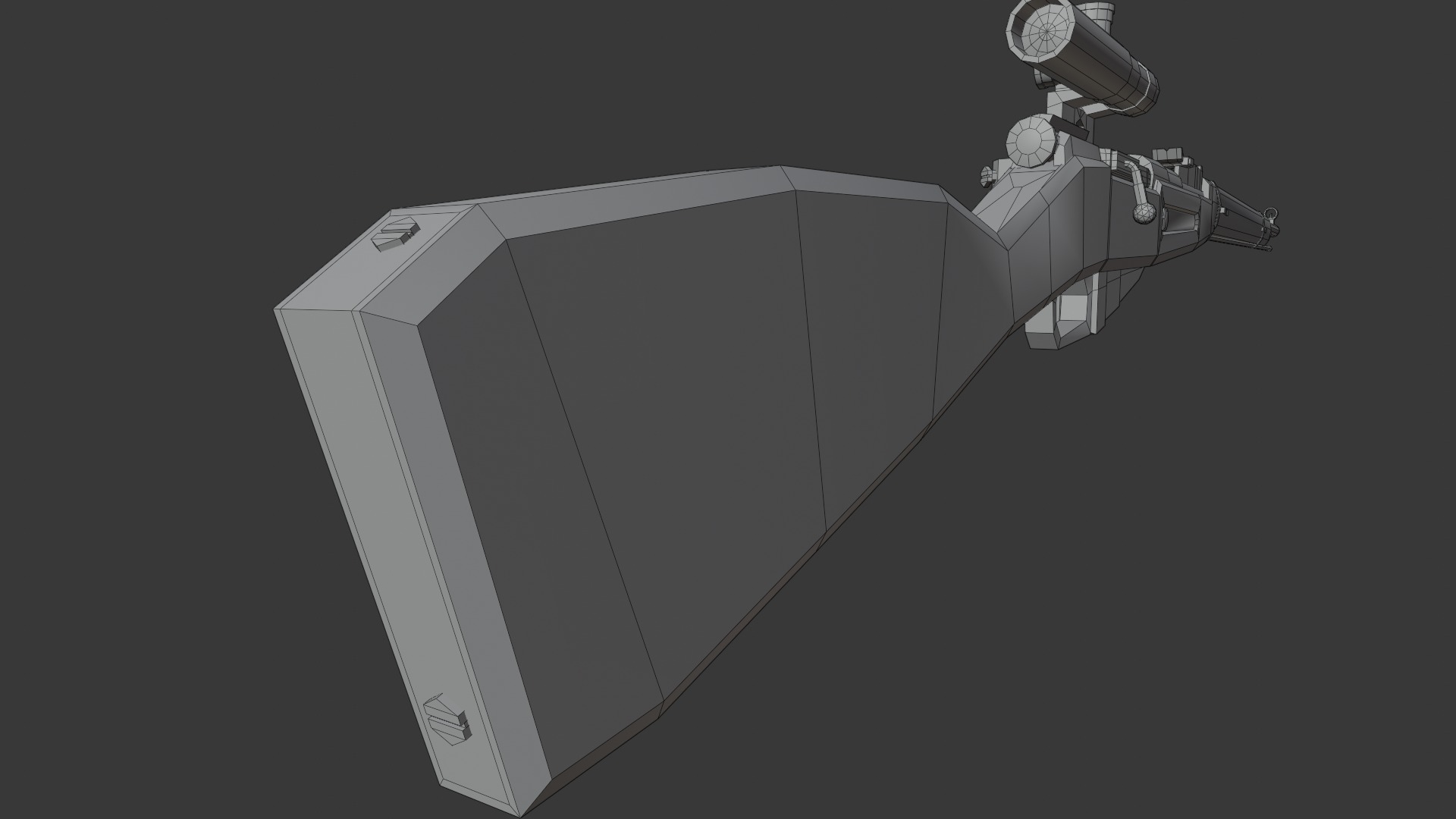 Mosin with scope Lowpoly Low-poly 3D model_9