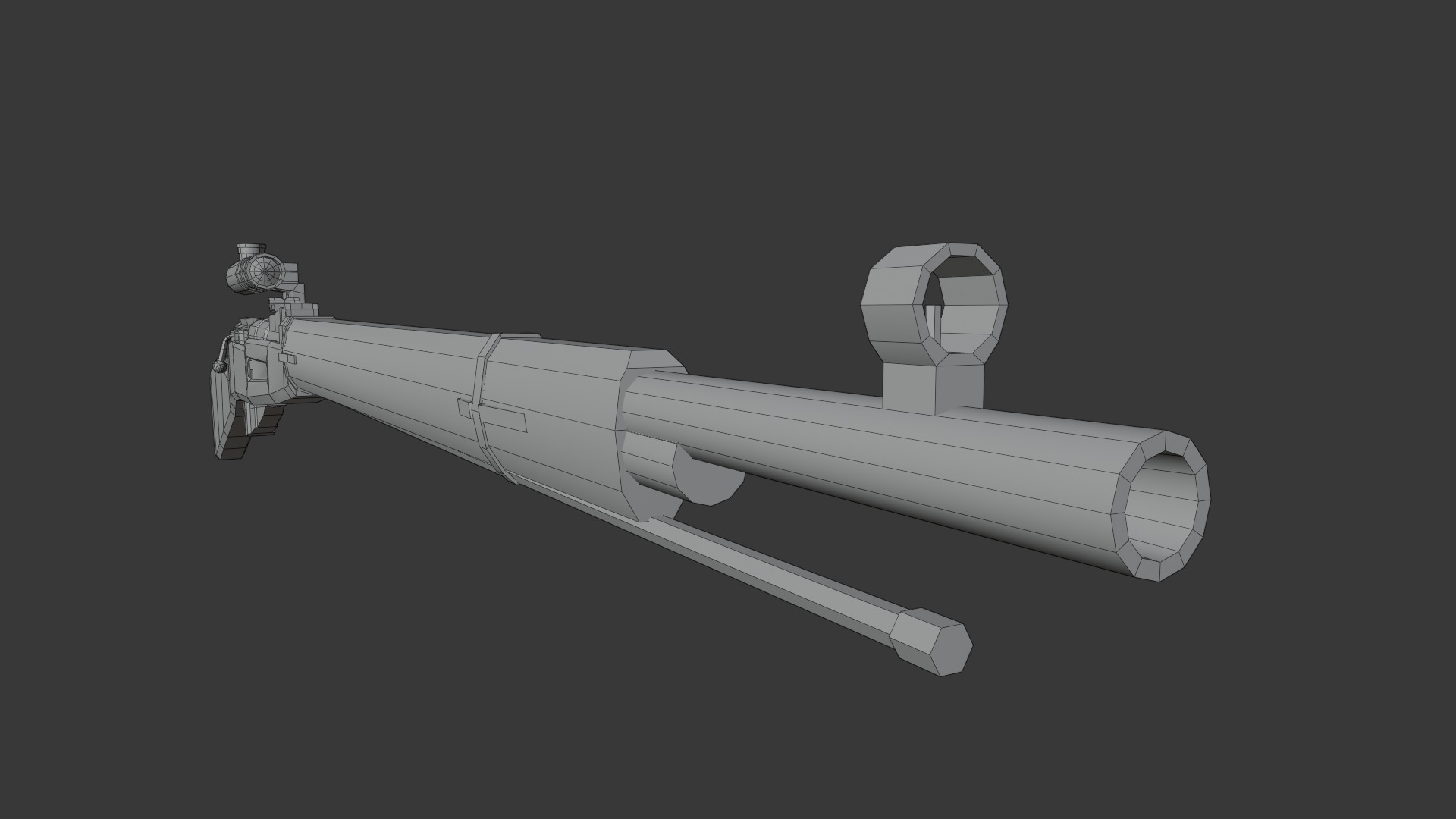 Mosin with scope Lowpoly Low-poly 3D model_18