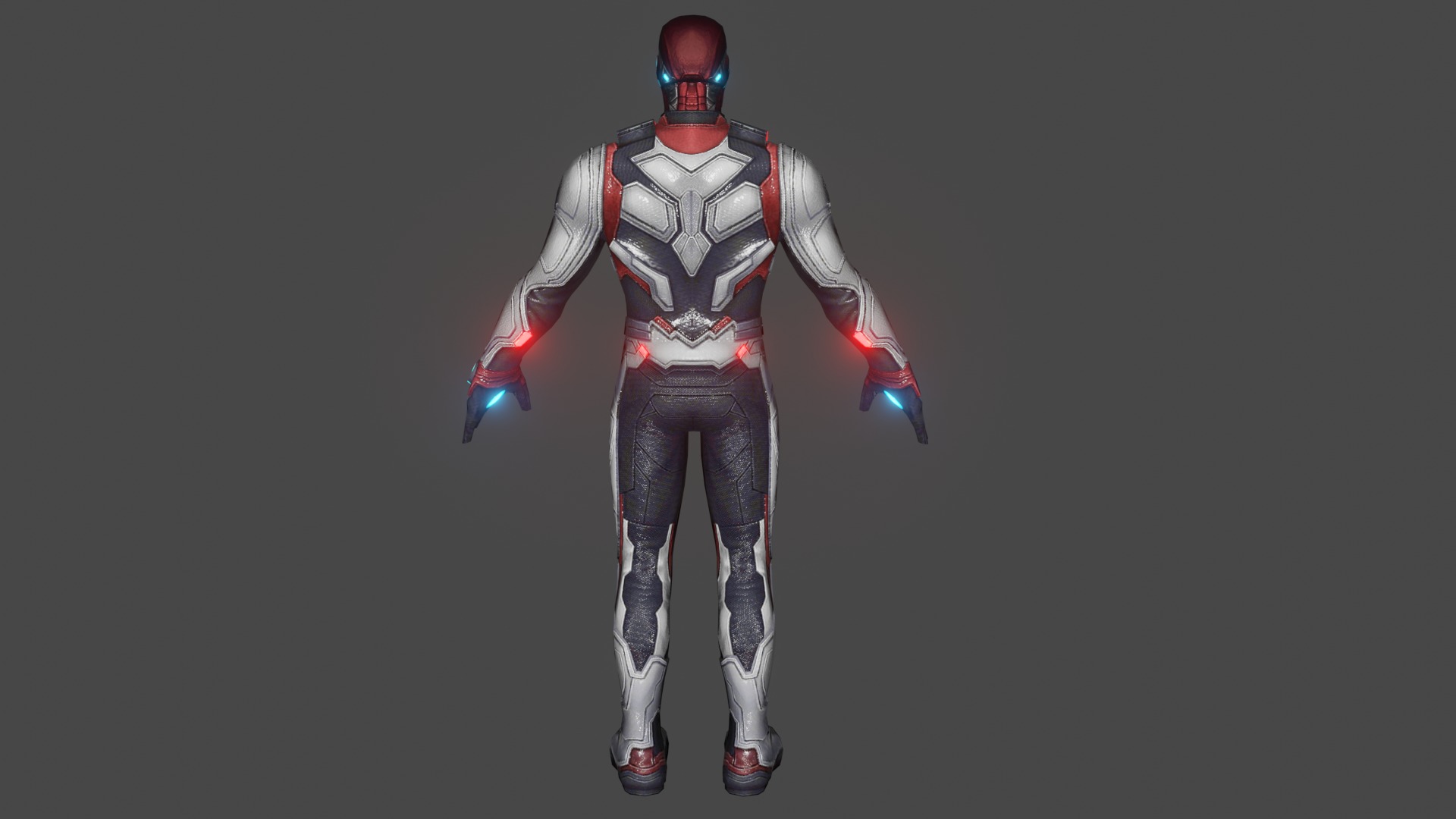 Ironman AE Team Suit Low-poly 3D model_4