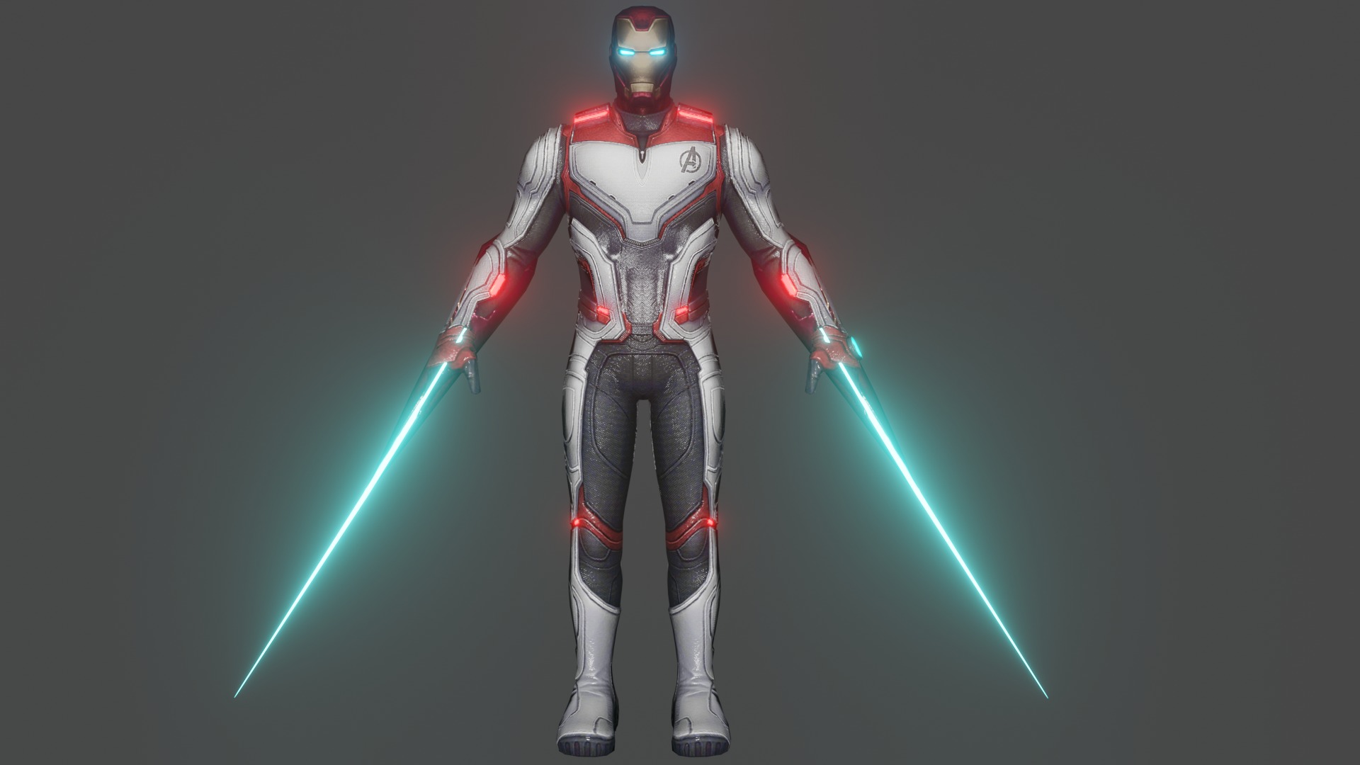 Ironman AE Team Suit Low-poly 3D model_6