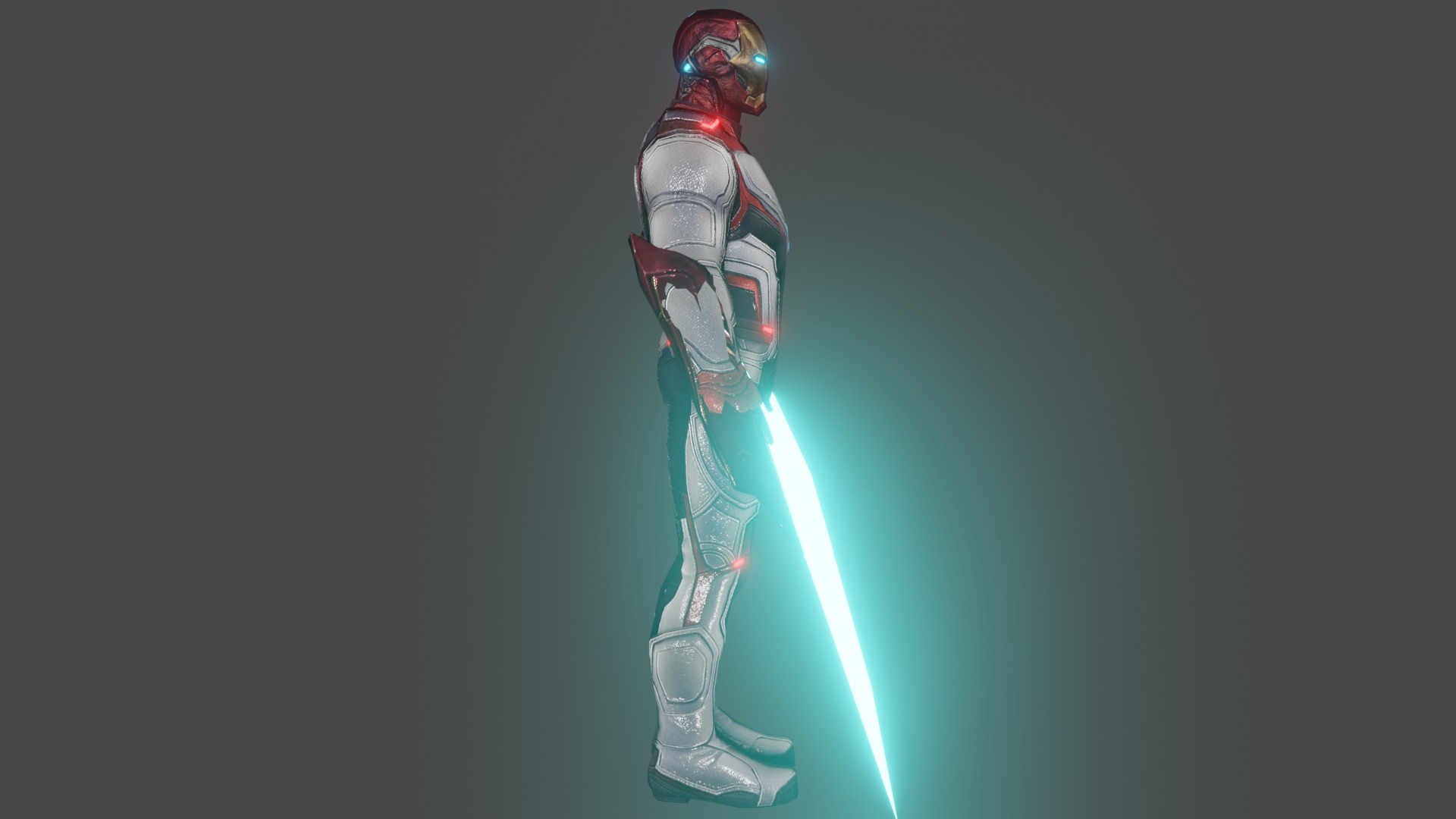Ironman AE Team Suit Low-poly 3D model_7