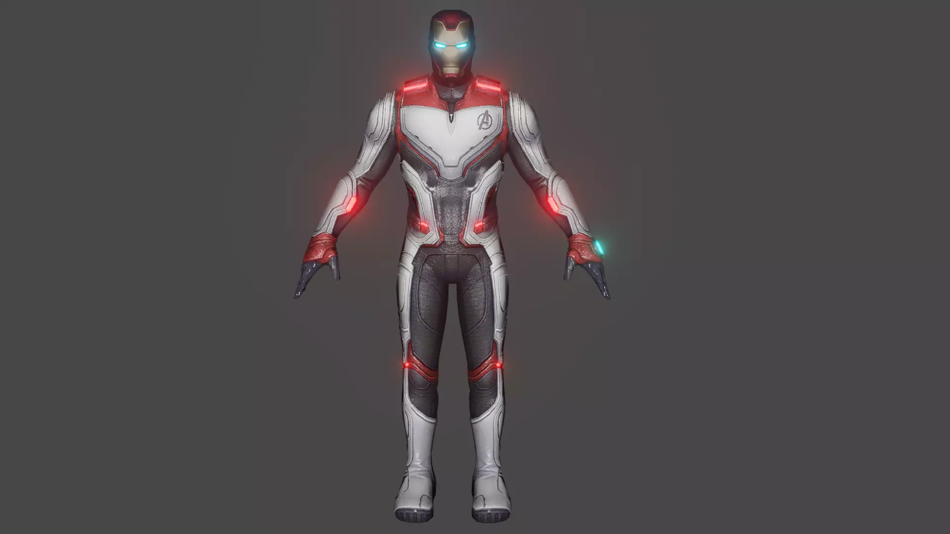 Ironman AE Team Suit Low-poly 3D model_0