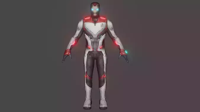 Ironman AE Team Suit Low-poly 3D model