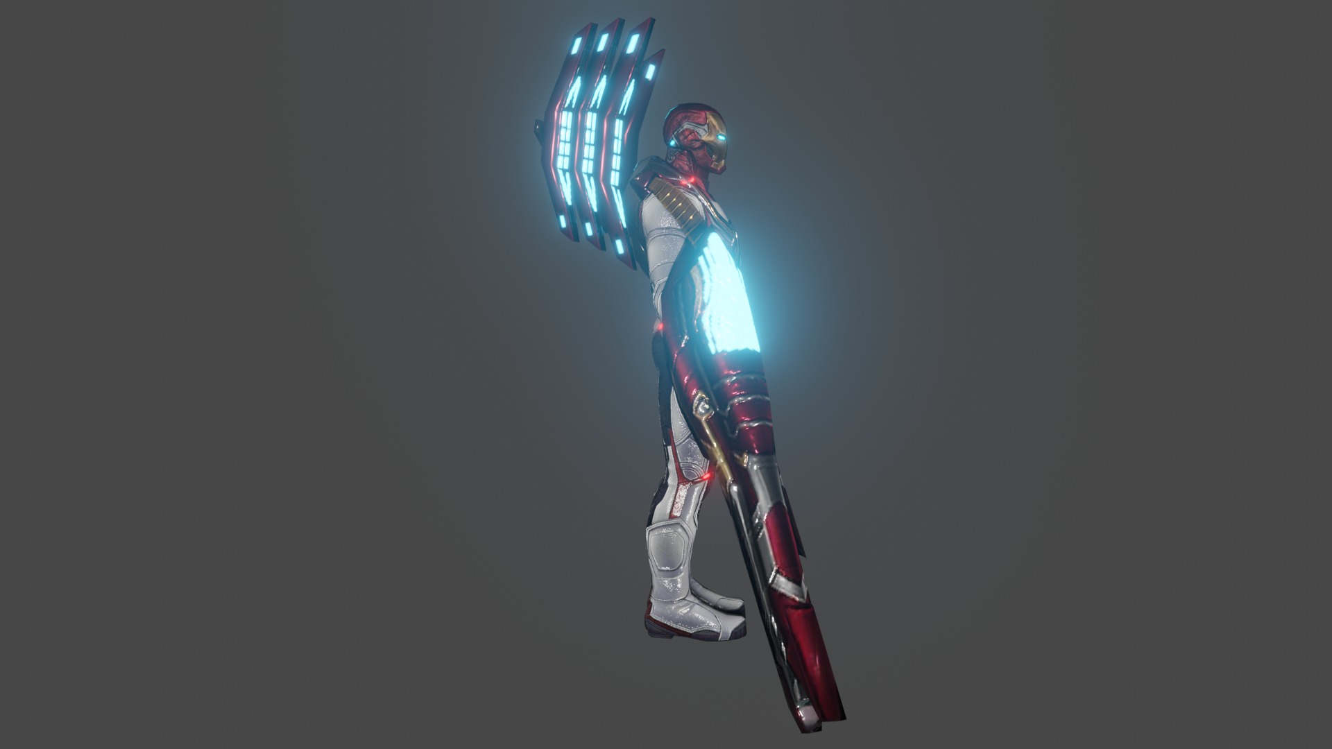 Ironman AE Team Suit Low-poly 3D model_9