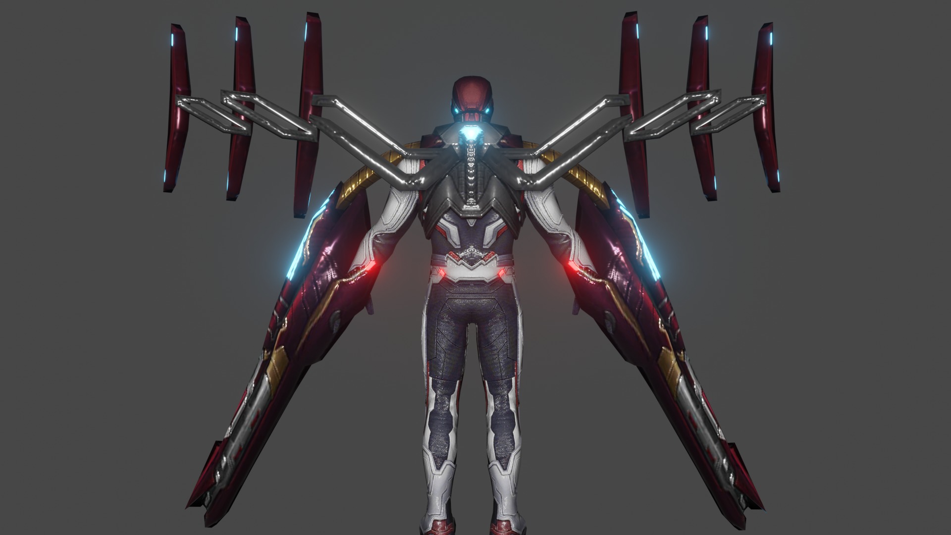 Ironman AE Team Suit Low-poly 3D model_10