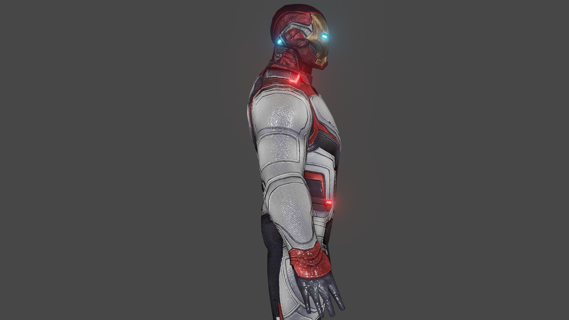 Ironman AE Team Suit Low-poly 3D model_3