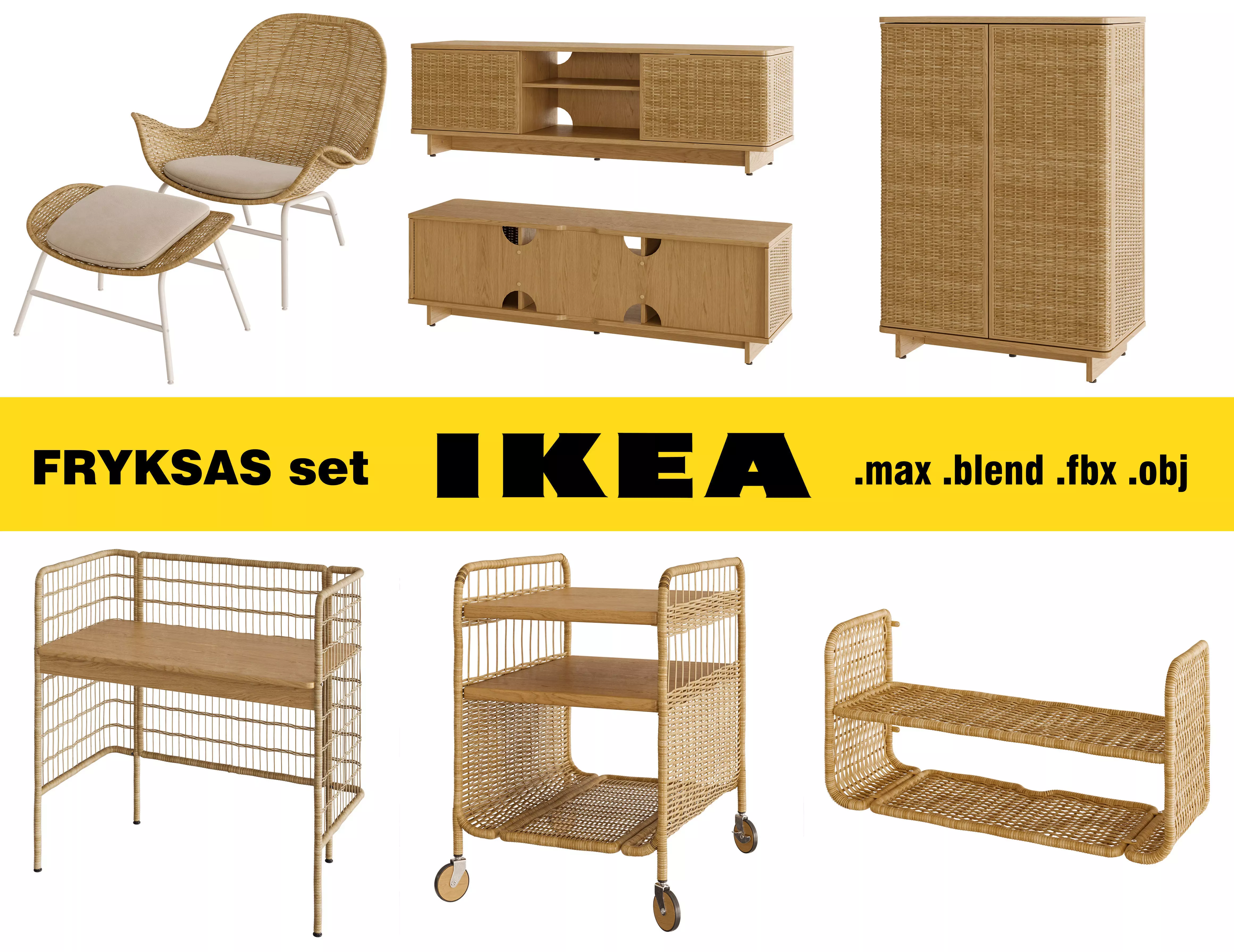 FRYKSAS set by ikea 3D Model Collection_0