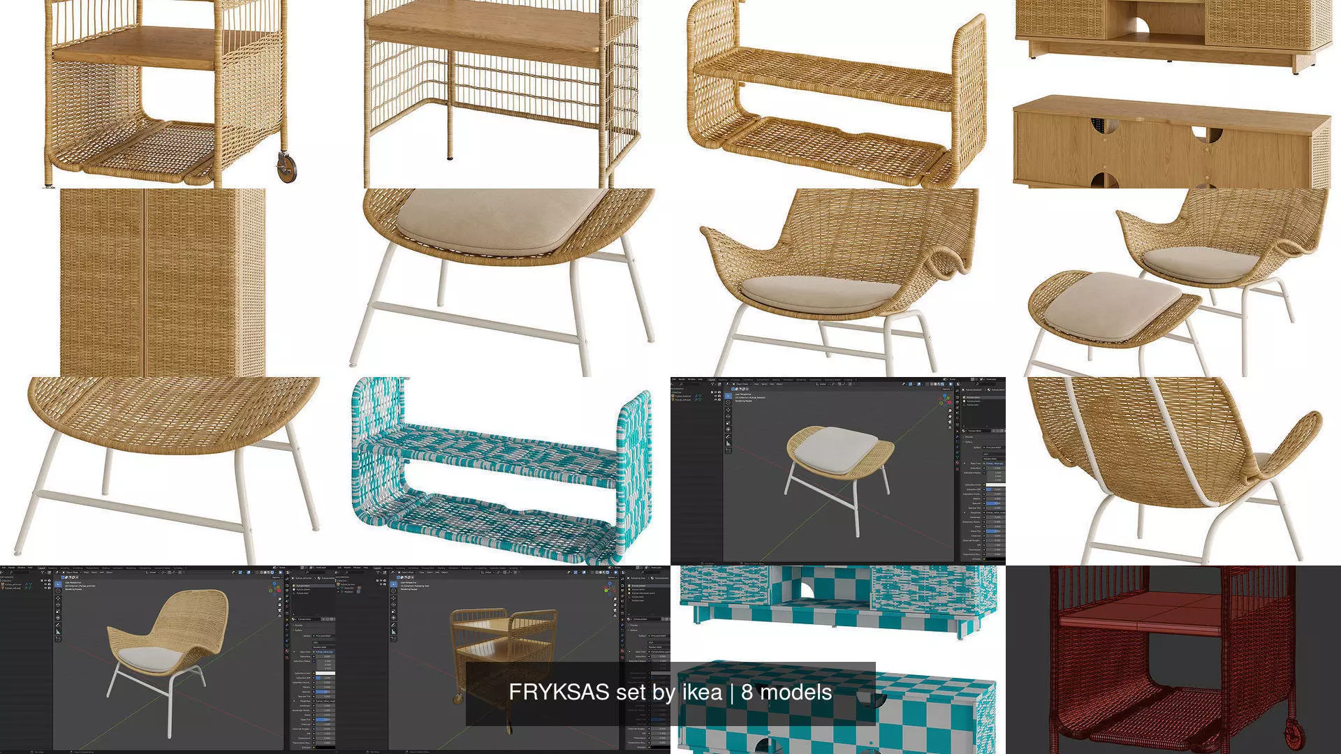 FRYKSAS set by ikea 3D Model Collection_1