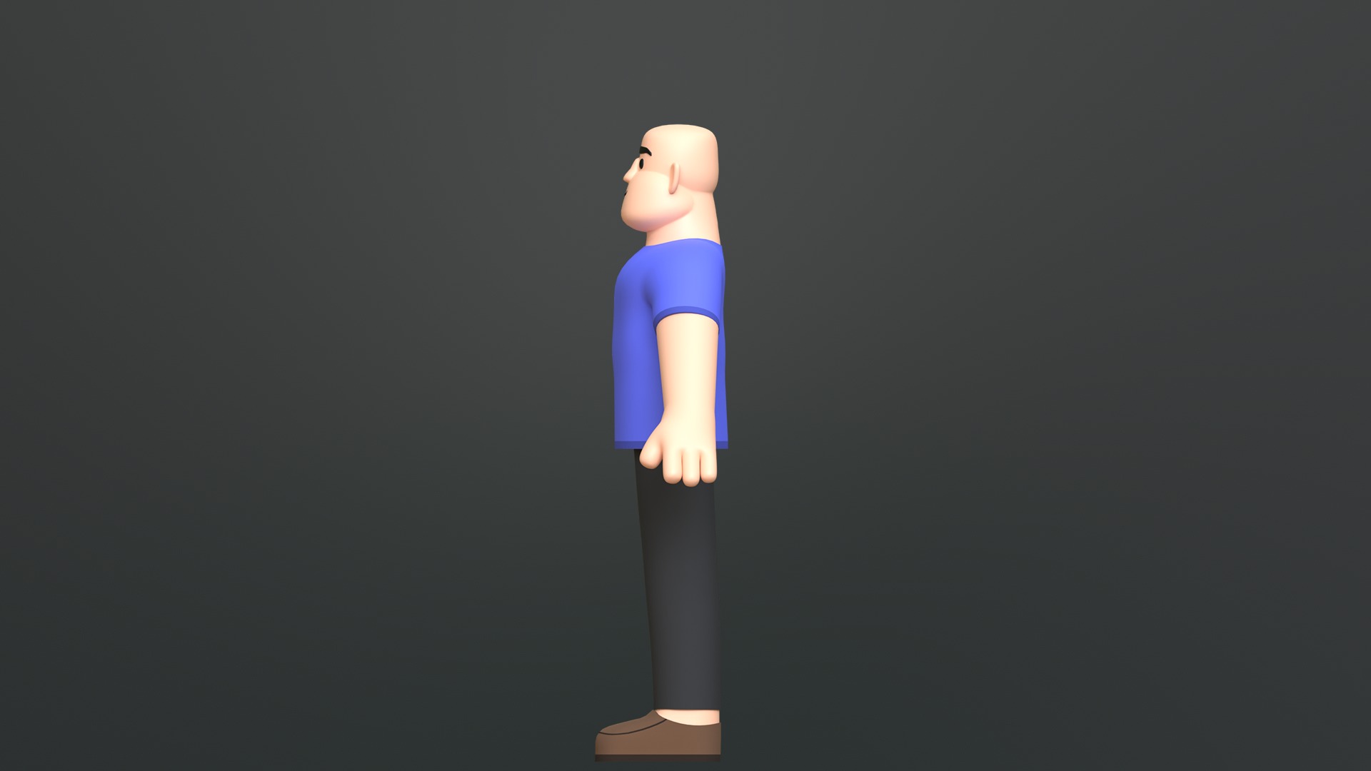 Minimal Man Character Low-poly 3D model_13