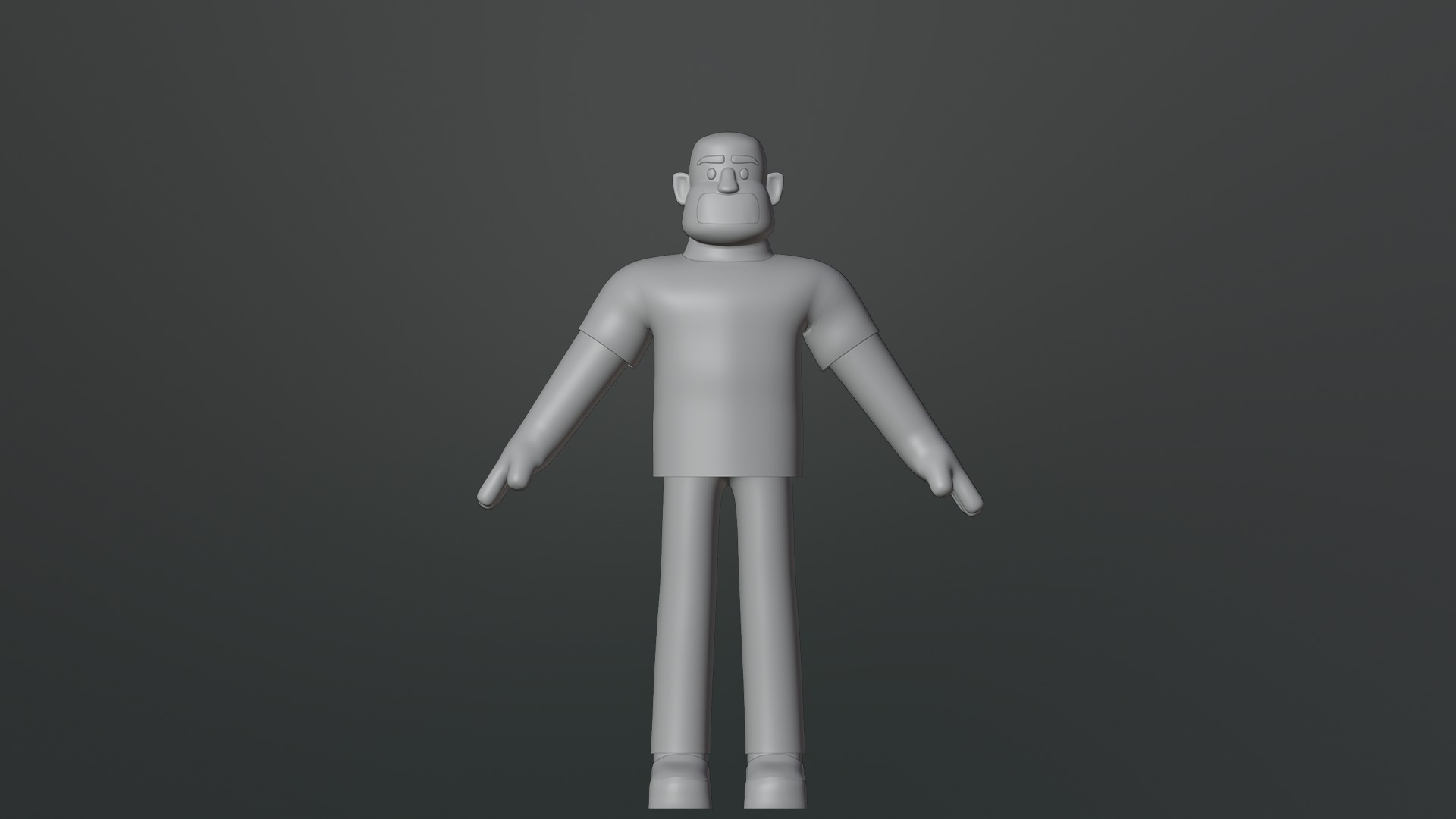 Minimal Man Character Low-poly 3D model_18