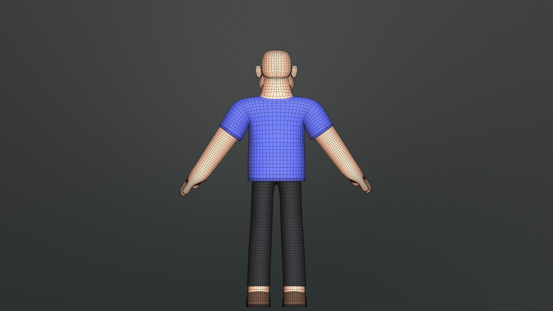 Minimal Man Character Low-poly 3D model_28