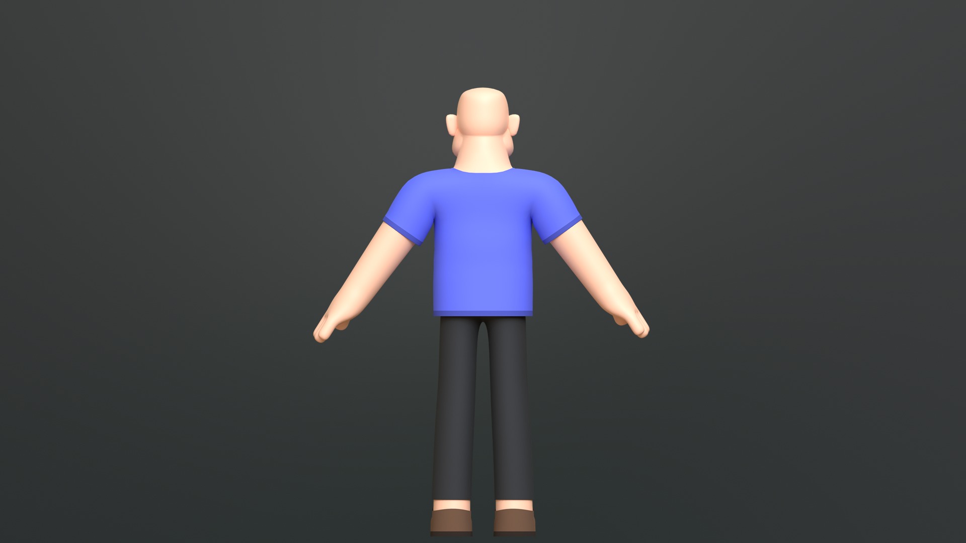 Minimal Man Character Low-poly 3D model_12
