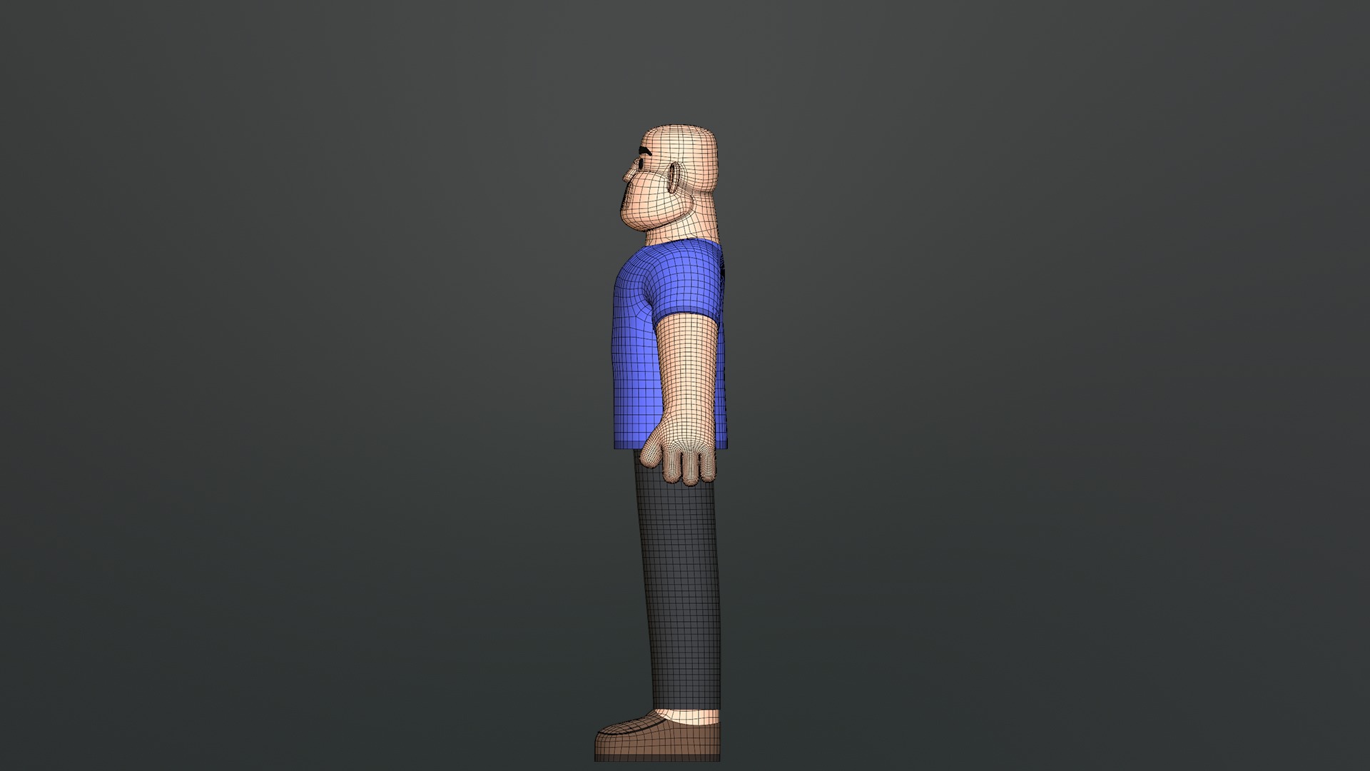 Minimal Man Character Low-poly 3D model_29