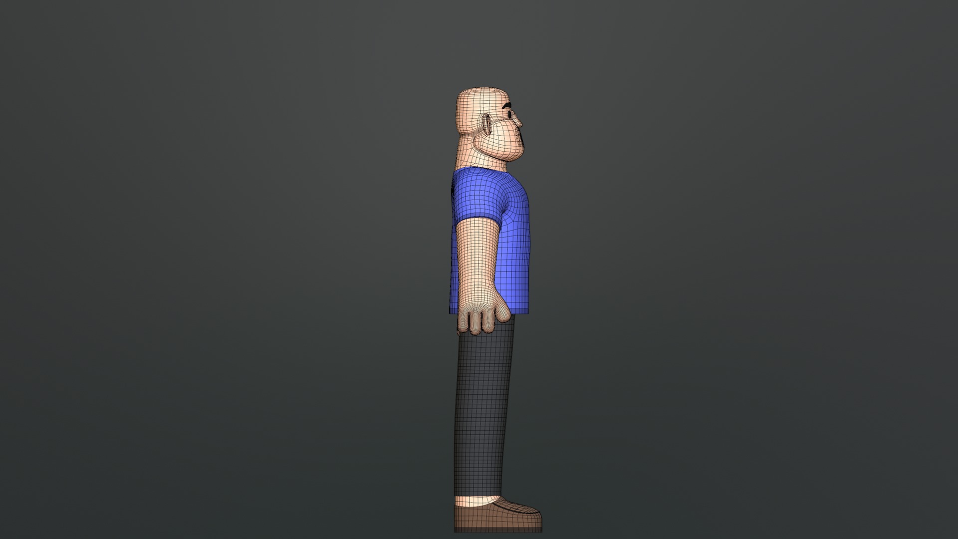 Minimal Man Character Low-poly 3D model_27