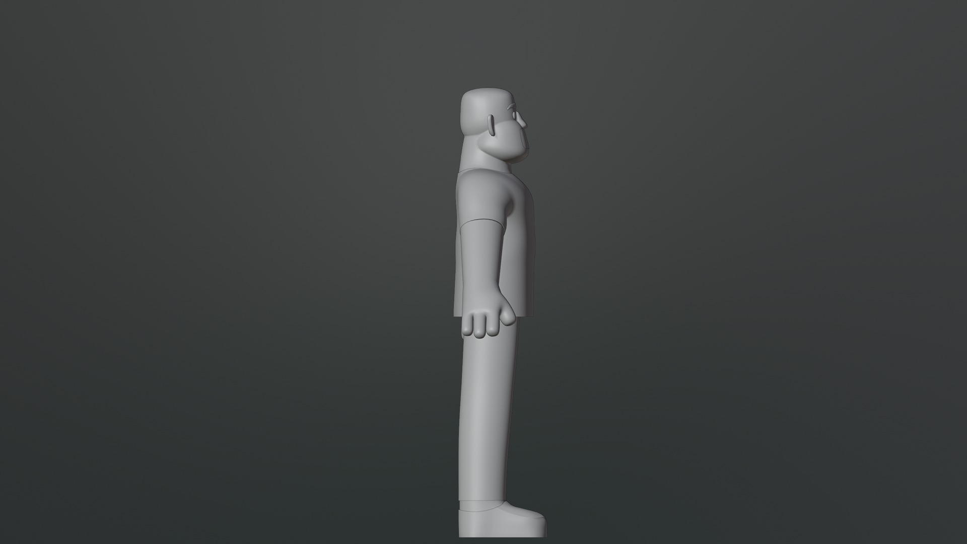 Minimal Man Character Low-poly 3D model_19