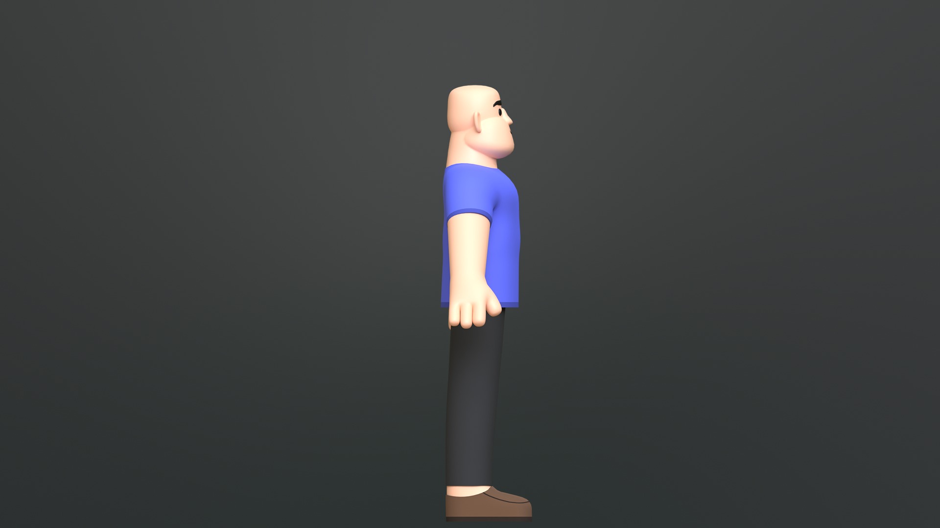 Minimal Man Character Low-poly 3D model_11