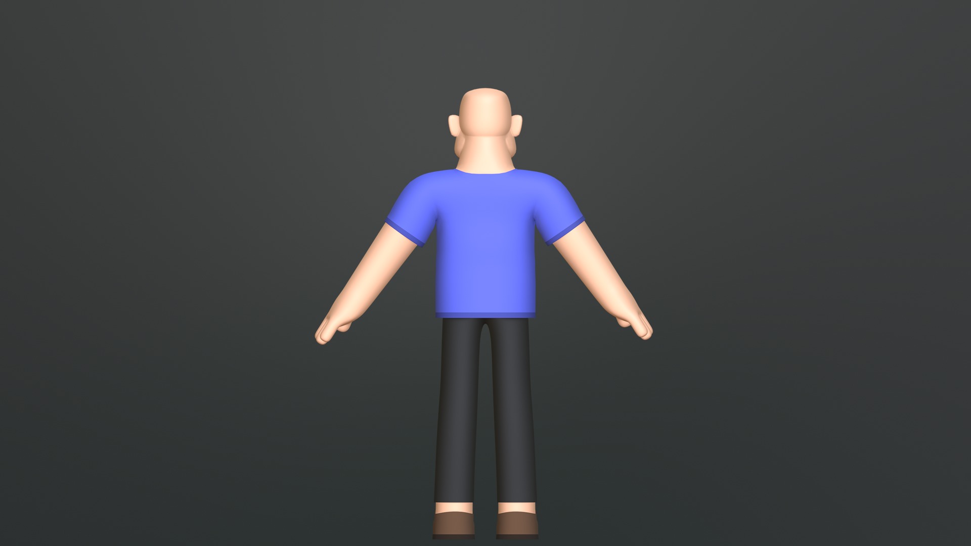 Minimal Man Character Low-poly 3D model_16