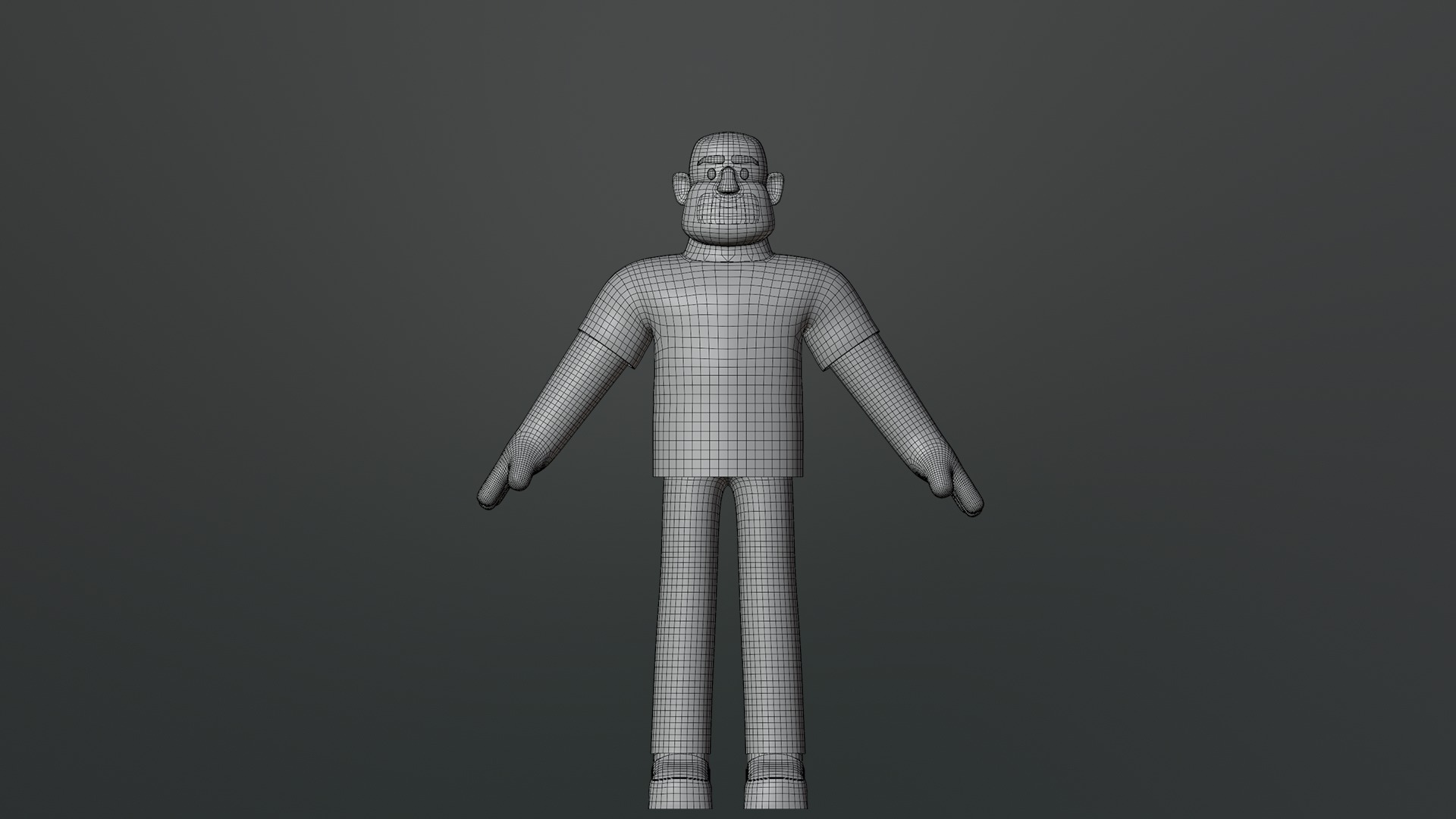 Minimal Man Character Low-poly 3D model_22