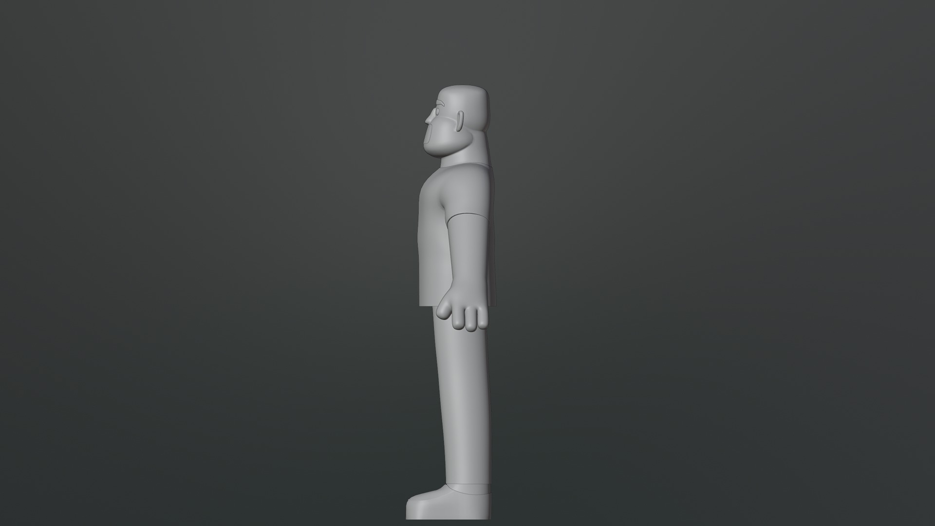 Minimal Man Character Low-poly 3D model_21