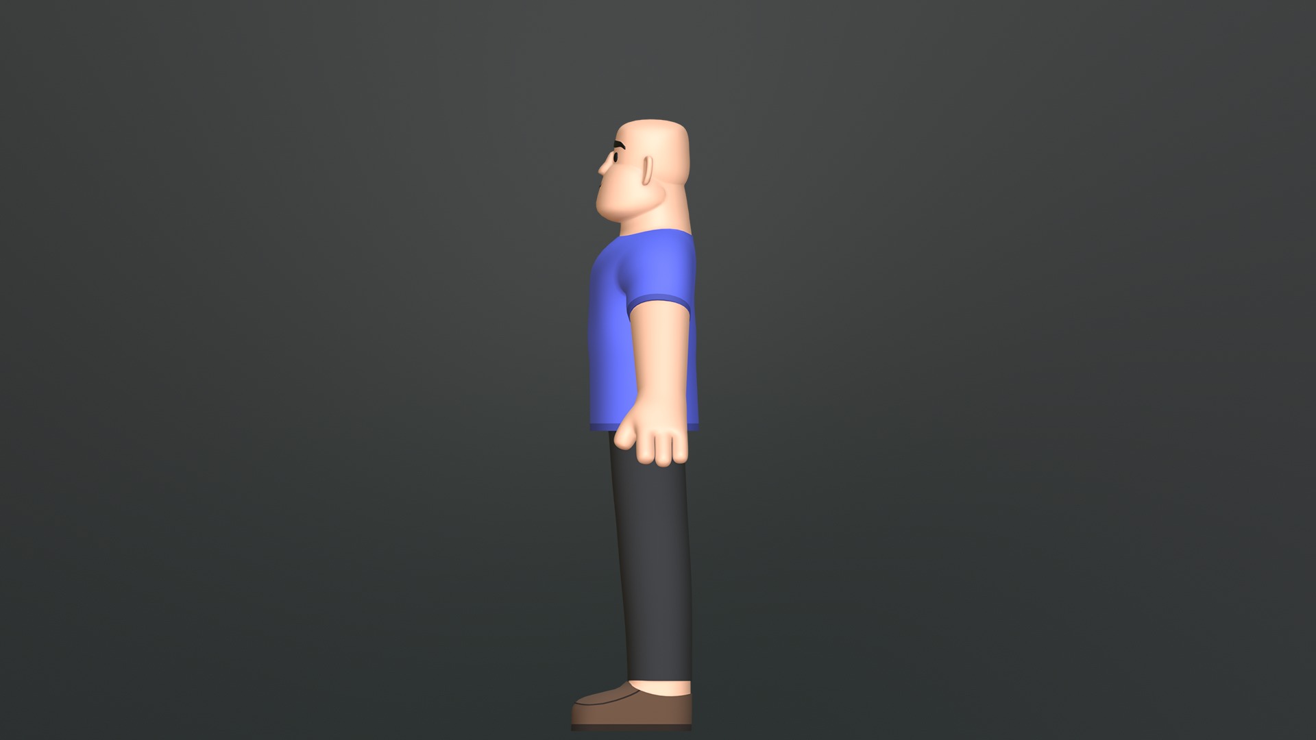 Minimal Man Character Low-poly 3D model_17