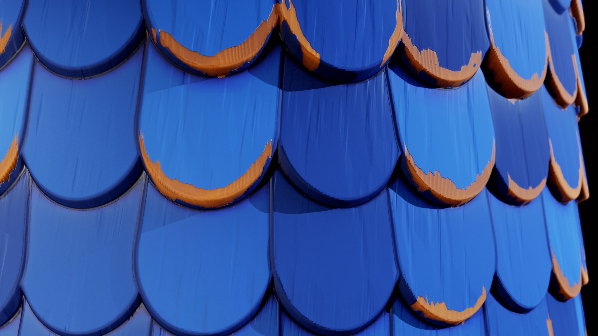 Stylized painted wooden roof seamless PBR material texture Texture_3