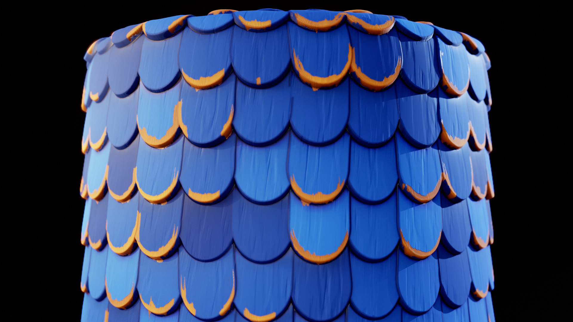 Stylized painted wooden roof seamless PBR material texture Texture_1