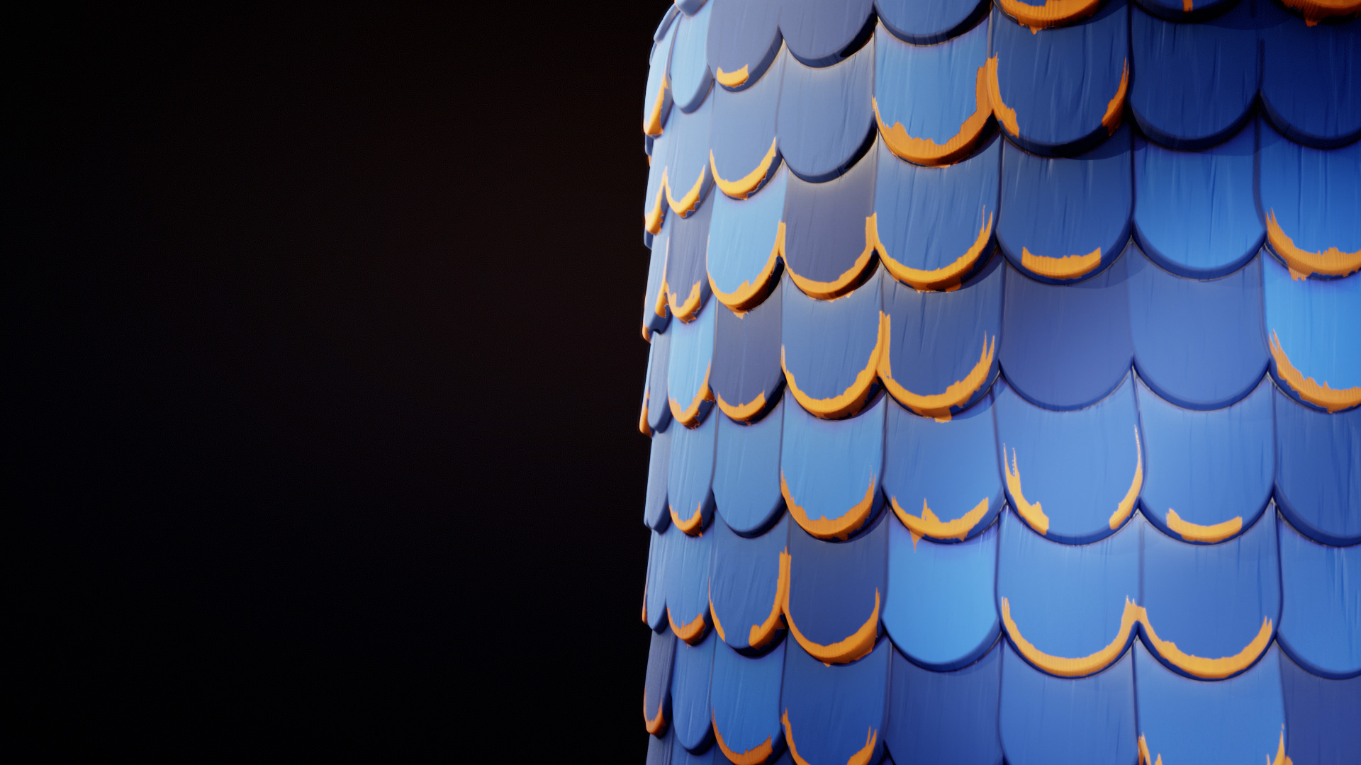 Stylized painted wooden roof seamless PBR material texture Texture_2