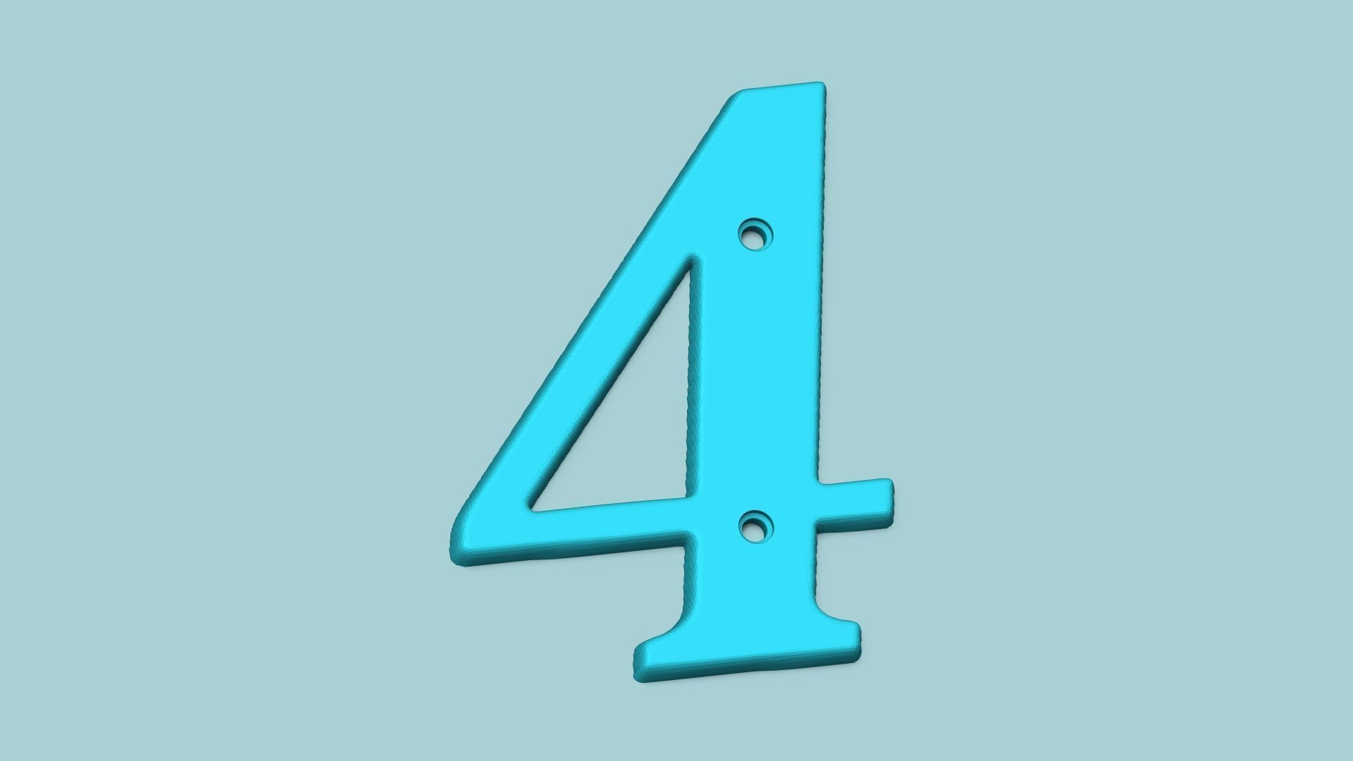 House Numbers 0-9 - Easy to Set and Align - Printable STL 3D print model_5