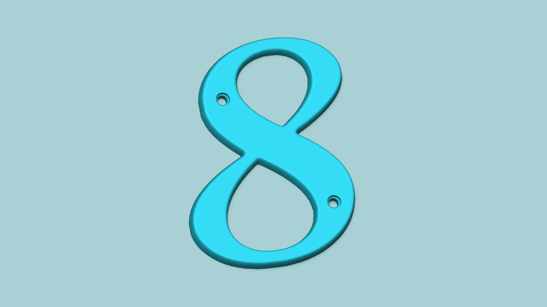 House Numbers 0-9 - Easy to Set and Align - Printable STL 3D print model_8