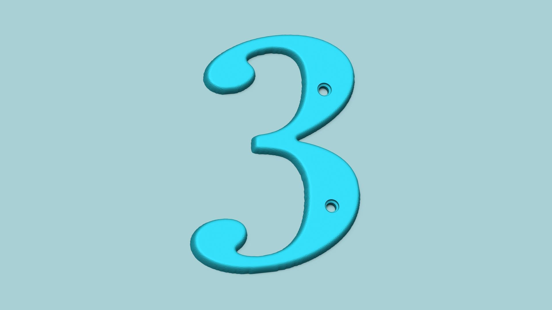 House Numbers 0-9 - Easy to Set and Align - Printable STL 3D print model_17