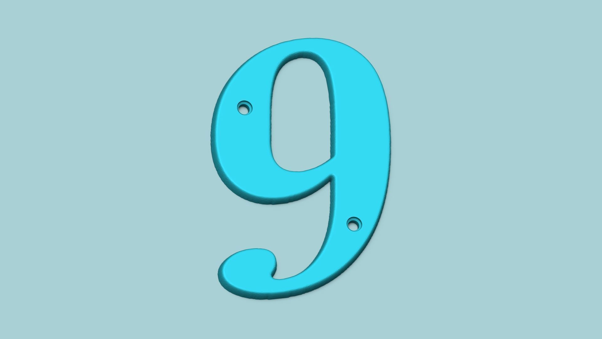 House Numbers 0-9 - Easy to Set and Align - Printable STL 3D print model_9