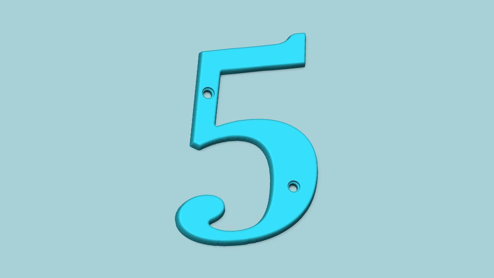 House Numbers 0-9 - Easy to Set and Align - Printable STL 3D print model_6