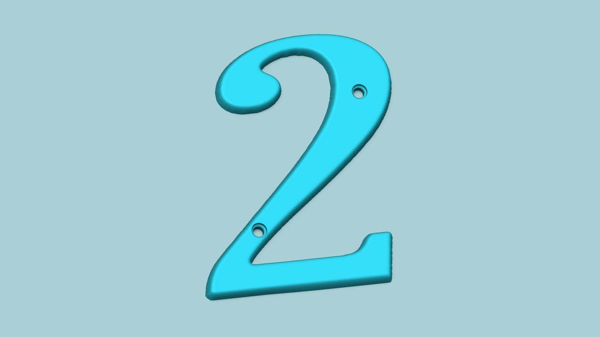 House Numbers 0-9 - Easy to Set and Align - Printable STL 3D print model_16