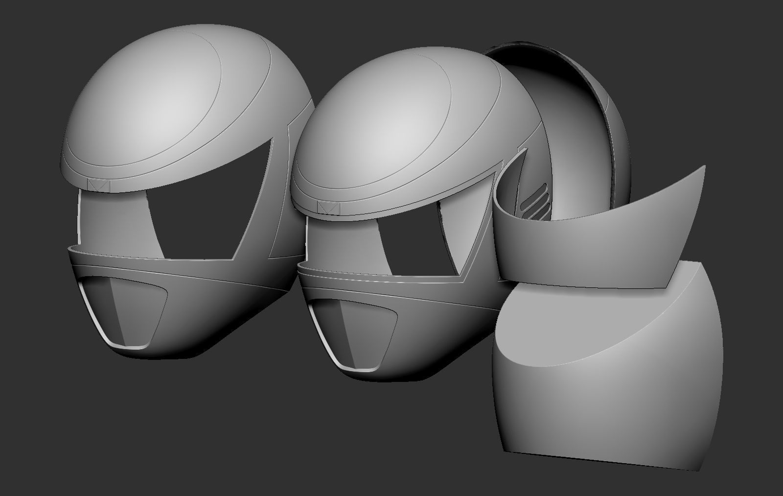 Power Ranger In Space Red Helmet 3D print model_5