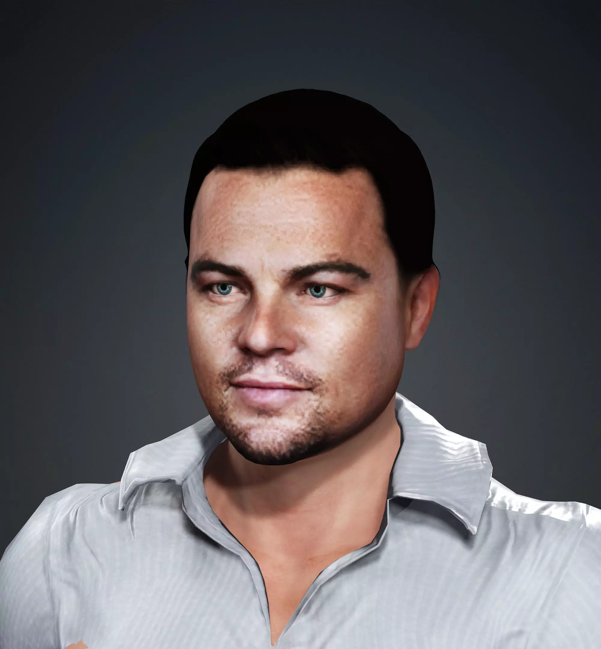 Leonardo DiCaprio Low-poly 3D model